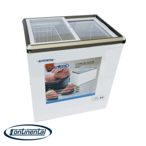 Congelador Horizontal Continental 286 Litros Con Puerta de Vidrio Corredizo SD-308Q
