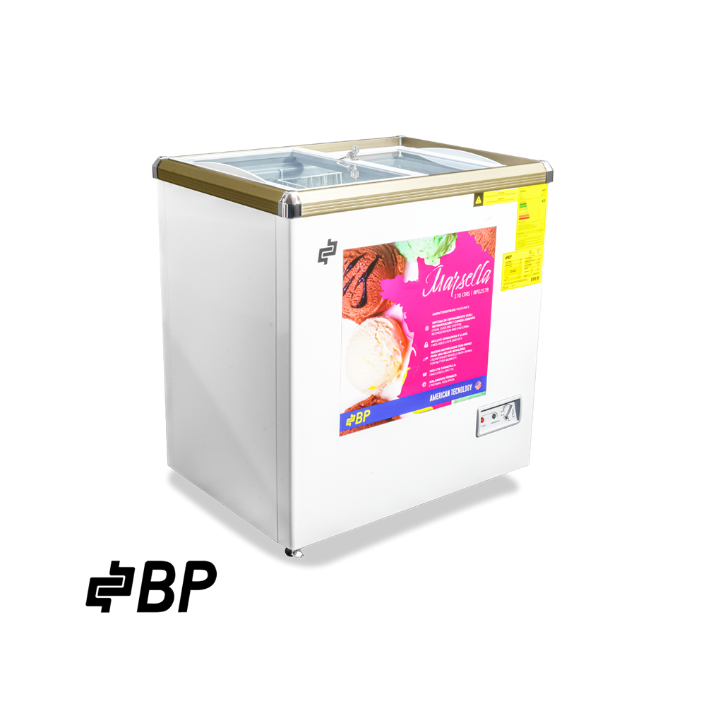 Congelador Horizontal BP 170 Litros Con Puerta de Vidrio Corredizo MARSELLA