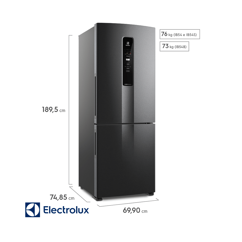 Refrigeradora Electrolux French Door 490 Litros Digital Inverter IB7B