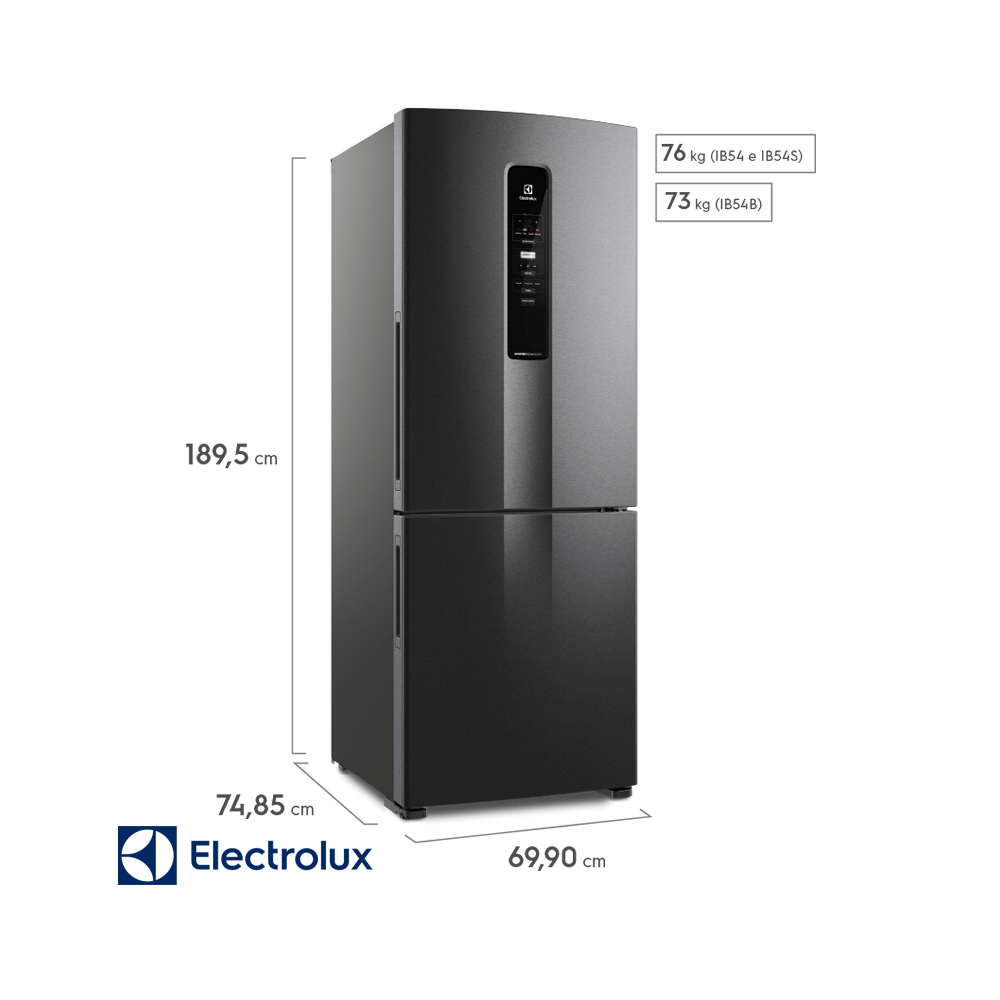 Refrigeradora Electrolux French Door 490 Litros Digital Inverter IB7B