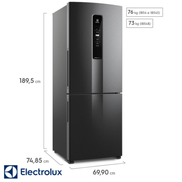 Refrigeradora Electrolux French Door 490 Litros Digital Inverter IB7B