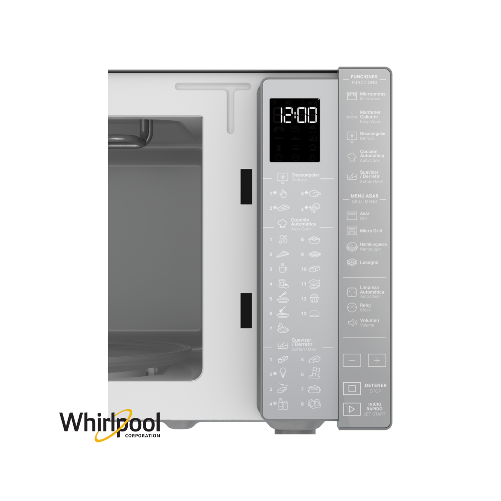 Microondas Whirlpool Grill 30 litros 900W Panel Touch WM2811D
