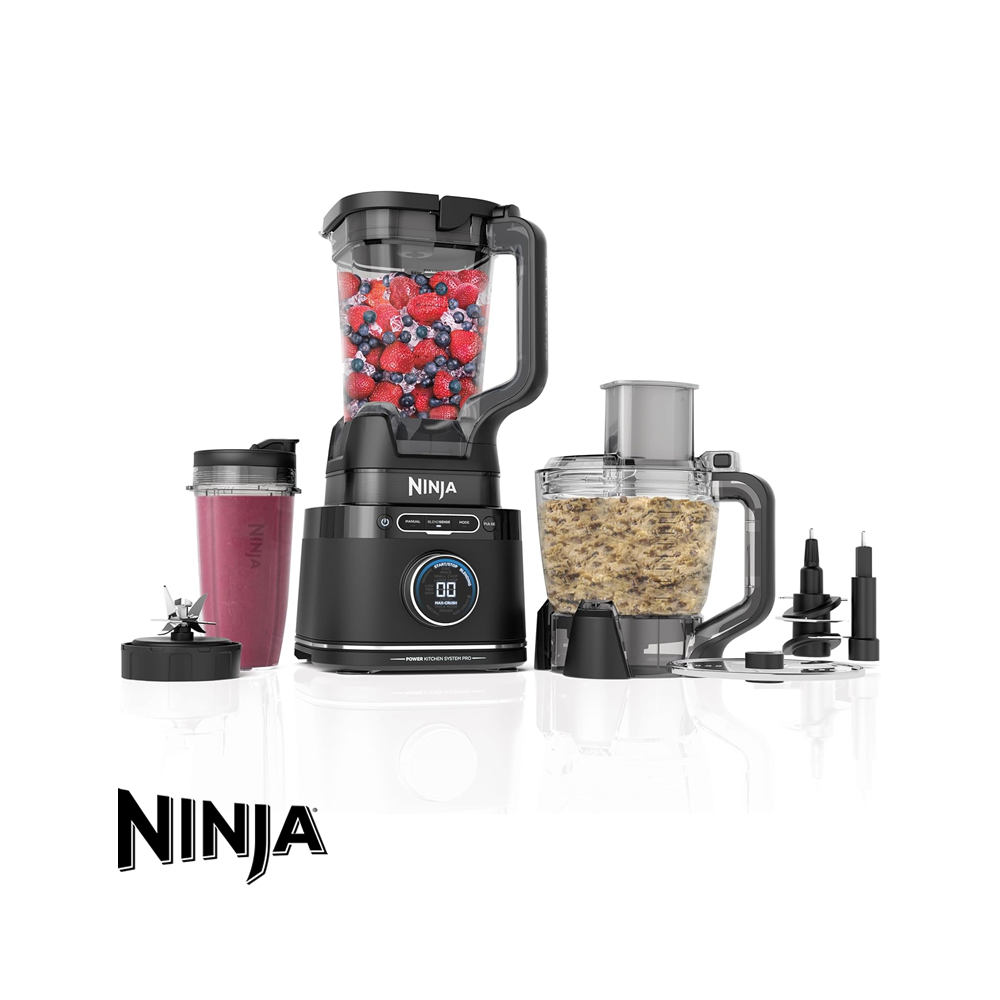 Licuadora Ninja Multifunción con Procesador de Alimentos 1800 Peak Watts TB401