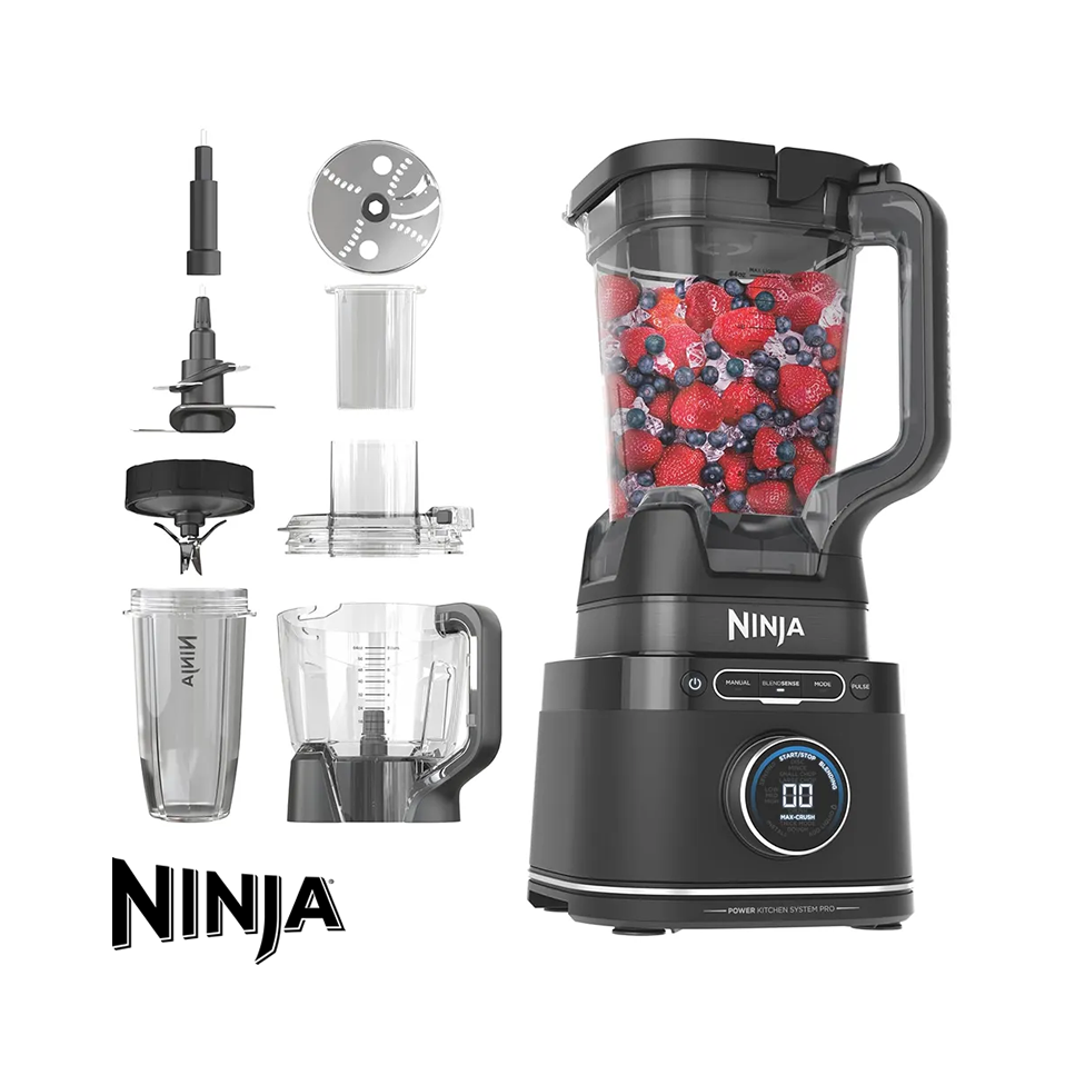 Licuadora Ninja Multifunción con Procesador de Alimentos 1800 Peak Watts TB401