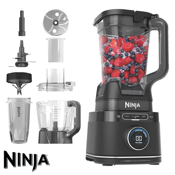 Licuadora Ninja Multifunción con Procesador de Alimentos 1800 Peak Watts TB401