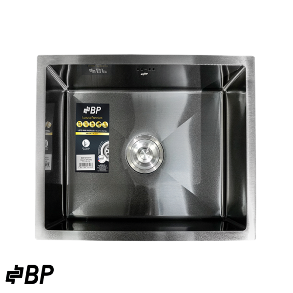Fregadero BP de 1 Pozo Cuadrado Color Acero ALABAMA