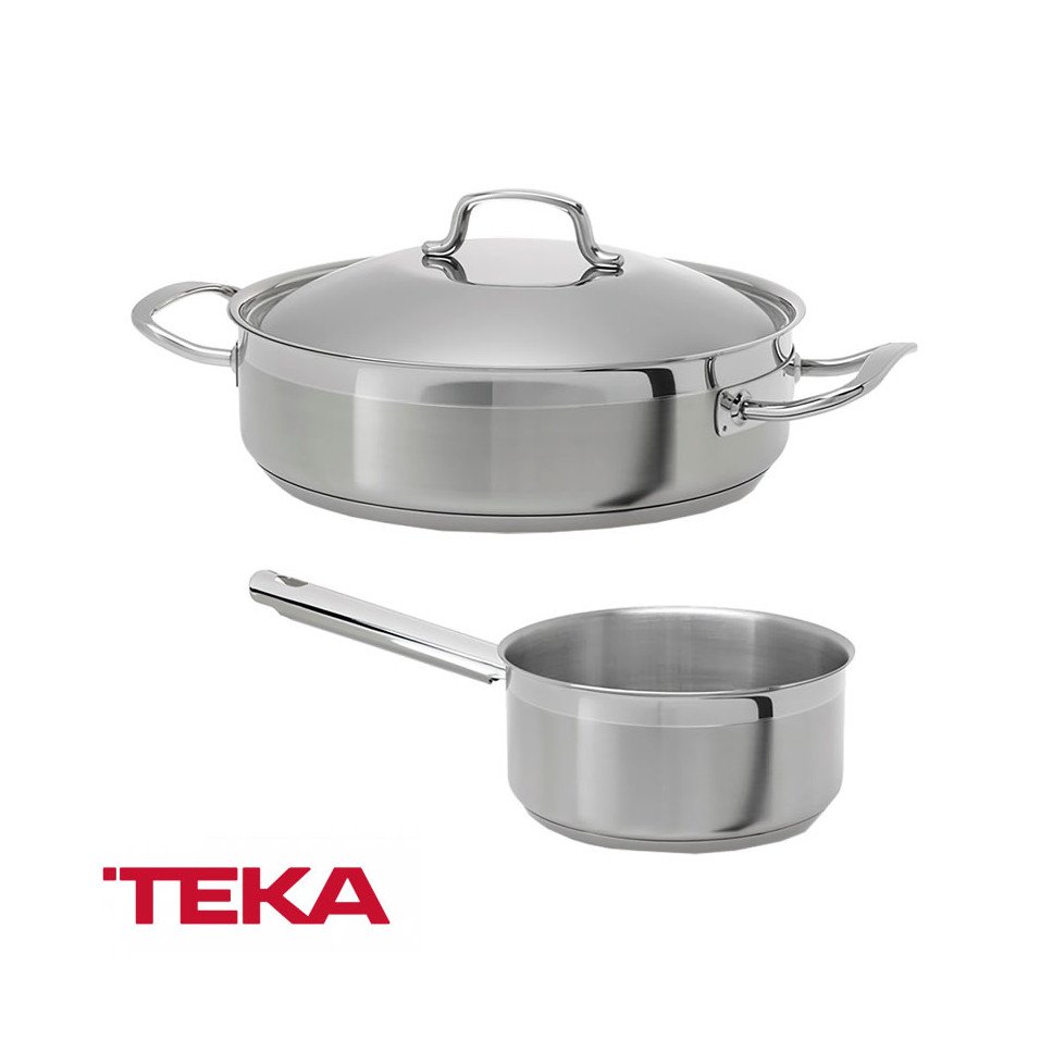 Juego de Ollas + Sartenes Teka de Acero Inoxidable de 9 Piezas SET INDUCCION TEKA