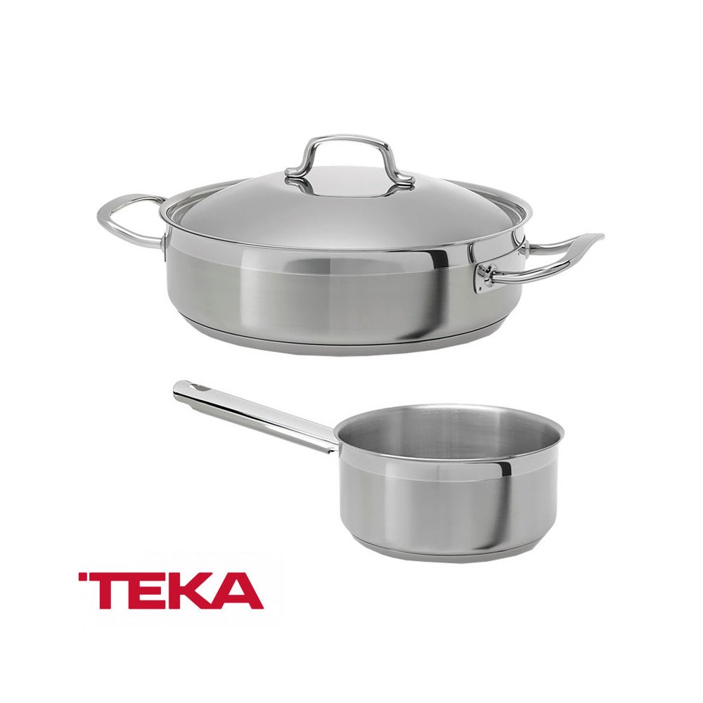 Juego de Ollas + Sartenes Teka de Acero Inoxidable de 9 Piezas SET INDUCCION TEKA