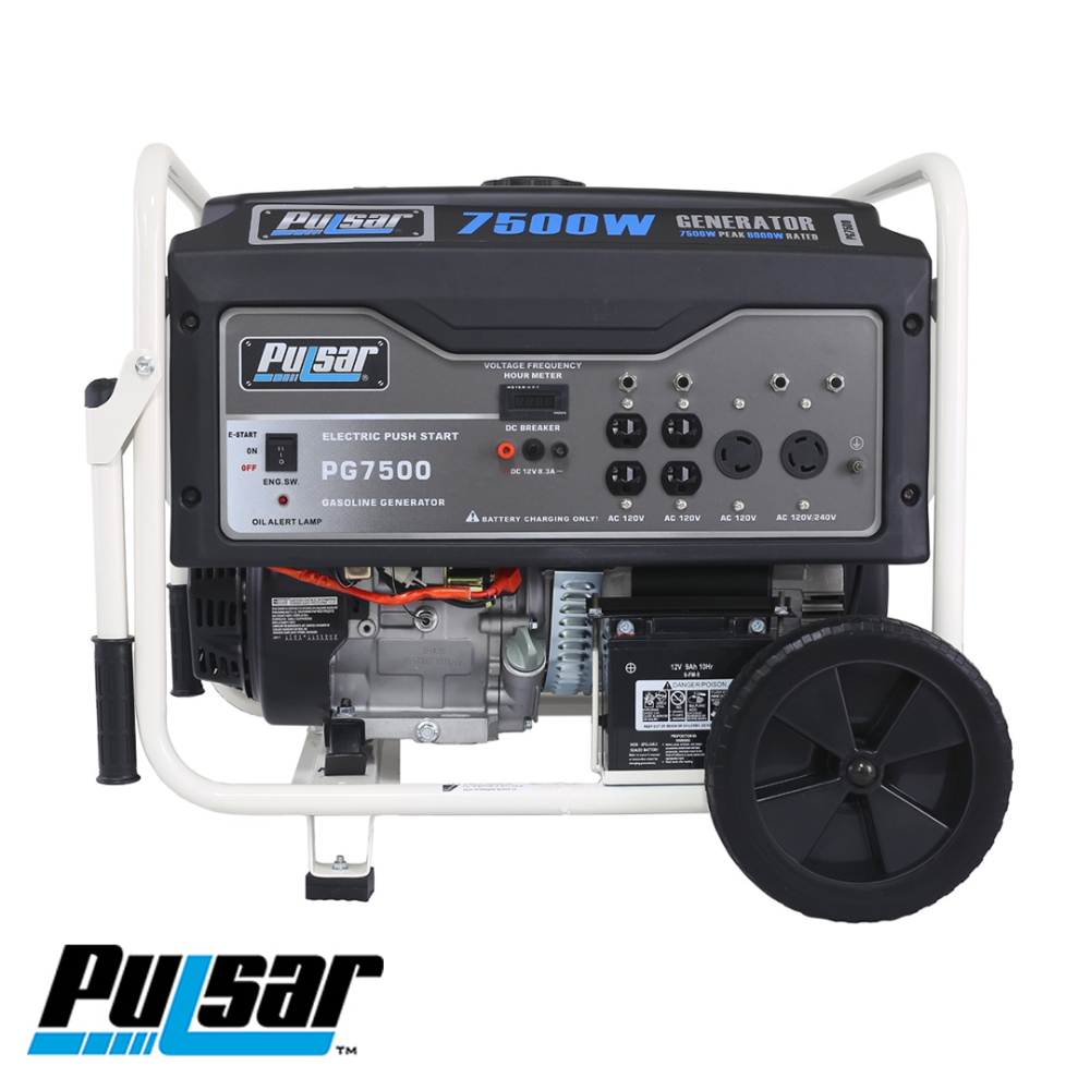 Generador Eléctrico Pulsar Bifásico de 7500 Watts PG7500