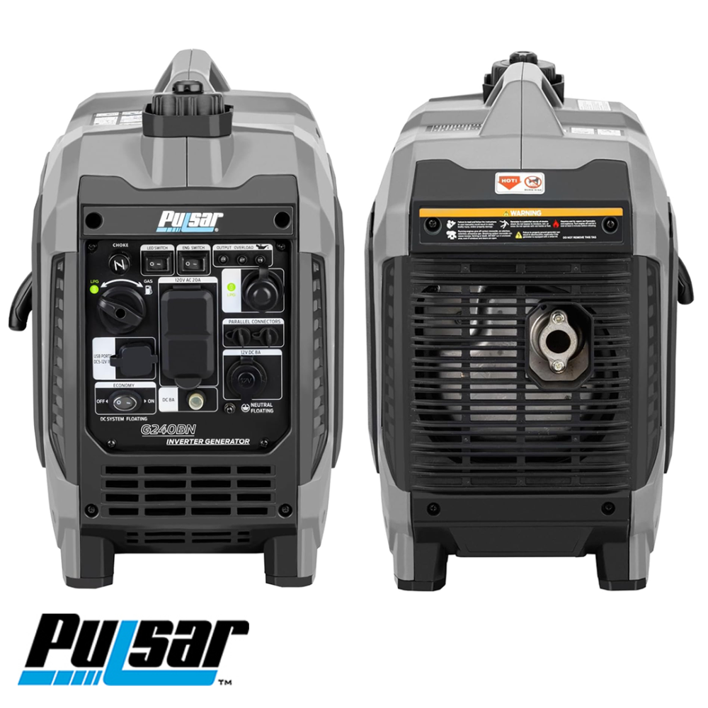 Generador Inverter Eléctrico Pulsar Monofásico de 2400 Watts G240BN