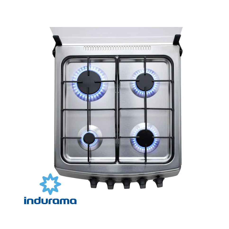 Cocina de Gas Indurama de Acero Inoxidable – 4 Quemadores DUBLIN