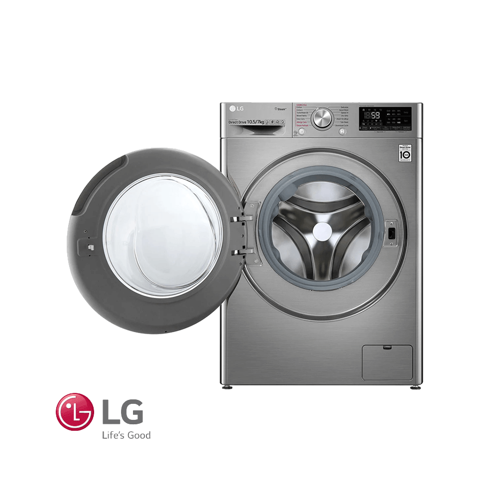 Lavadora Secadora LG 13 kgs Eléctrica 110v Inverter Gris WD13MVC4S6