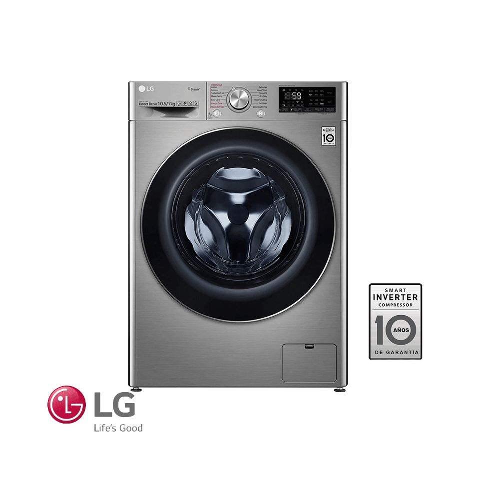 Lavadora Secadora LG 13 kgs Eléctrica 110v Inverter Gris WD13MVC4S6