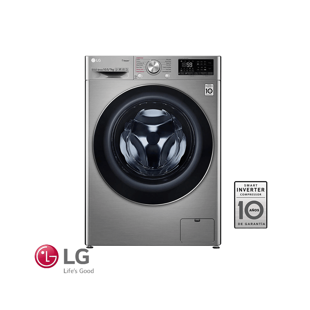 Lavadora Secadora LG 13 kgs Eléctrica 110v Inverter Gris WD13MVC4S6