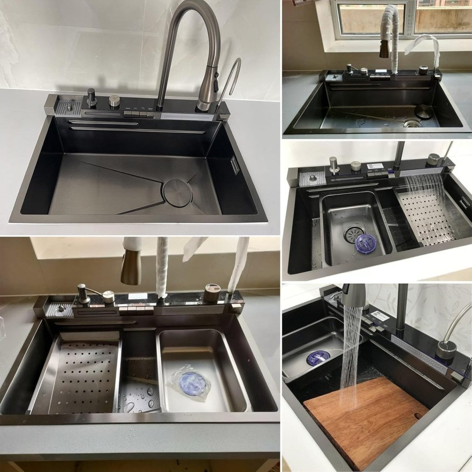 Fregadero Rock Stone de 1 Pozo Con Accesorios LUXE COMPLETO DIGIT