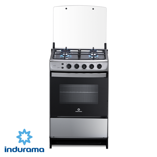 Cocina de Gas Indurama de Acero Inoxidable – 4 Quemadores CORUÑA