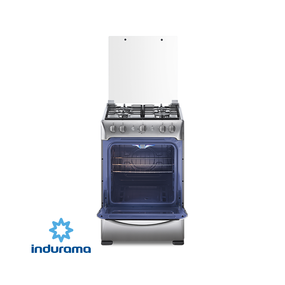 Cocina de Gas Indurama de Acero Inoxidable – 4 Quemadores con Grill MILAN ZFO