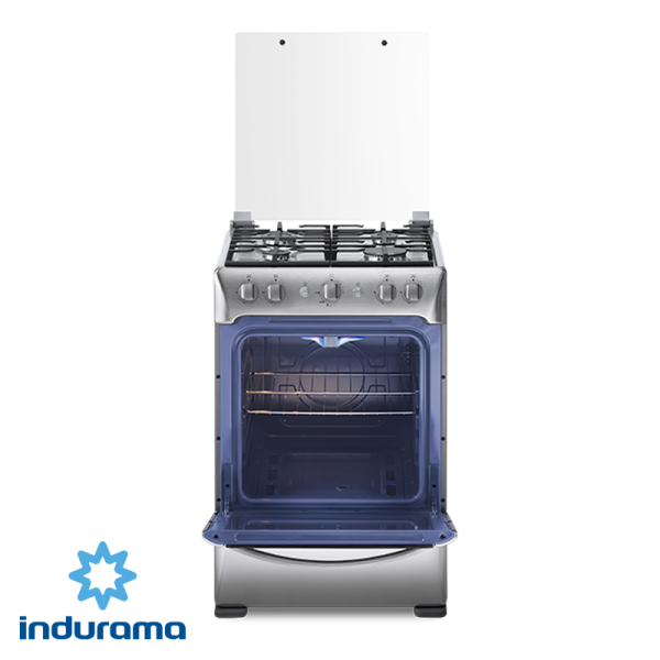 Cocina de Gas Indurama de Acero Inoxidable – 4 Quemadores con Grill MILAN ZFO