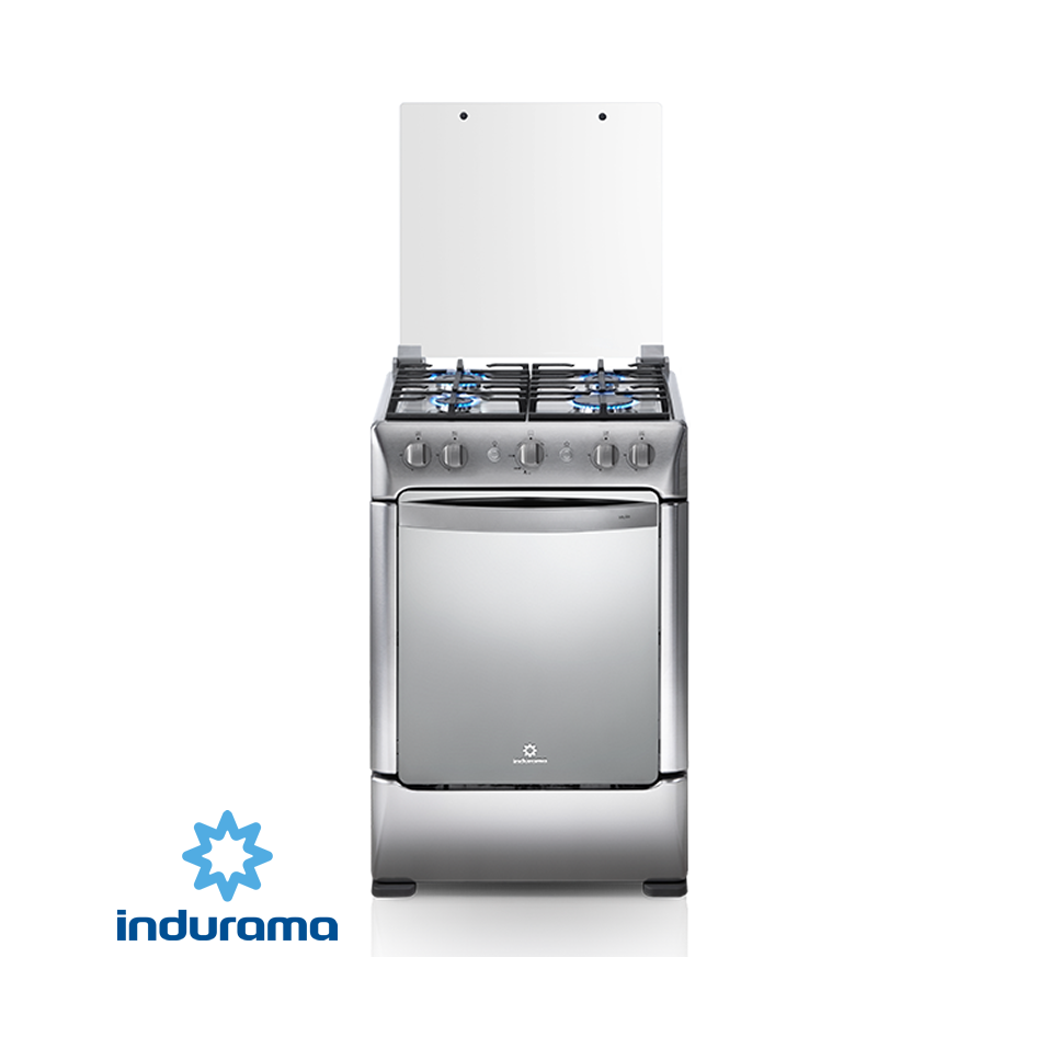 Cocina de Gas Indurama de Acero Inoxidable – 4 Quemadores con Grill MILAN ZFO
