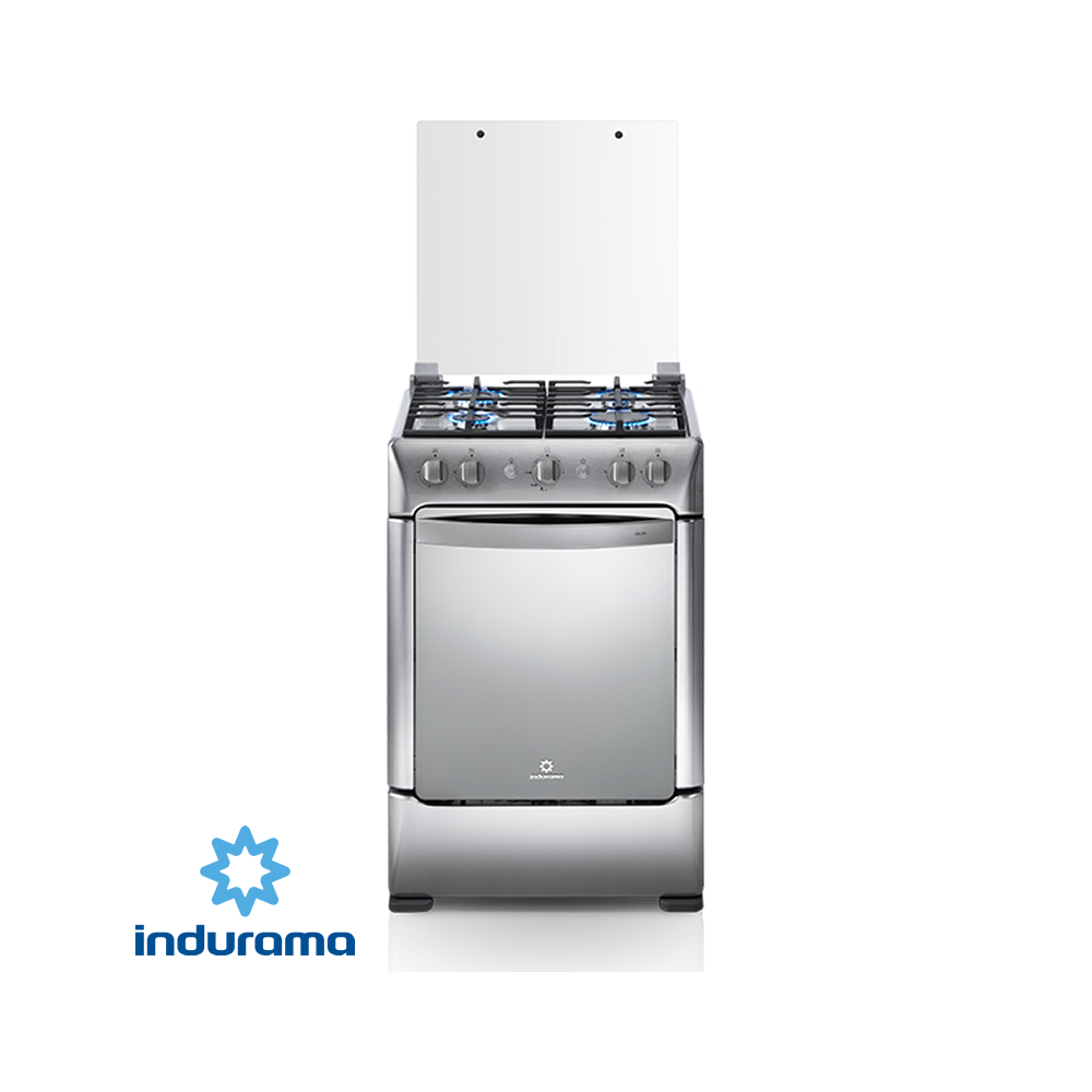 Cocina de Gas Indurama de Acero Inoxidable – 4 Quemadores con Grill MILAN ZFO