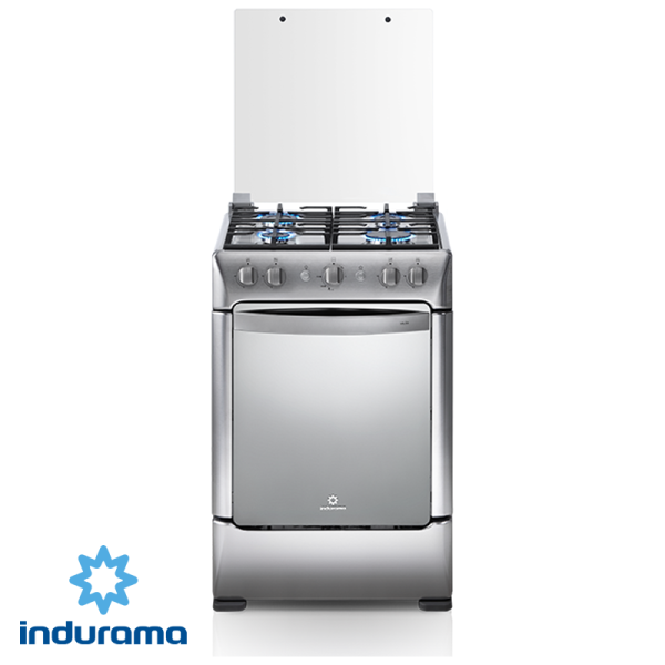 Cocina de Gas Indurama de Acero Inoxidable – 4 Quemadores con Grill MILAN ZFO