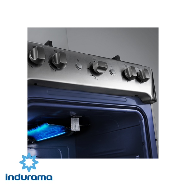 Cocina de Gas Indurama de Acero Inoxidable – 4 Quemadores con Grill MILAN ZFO