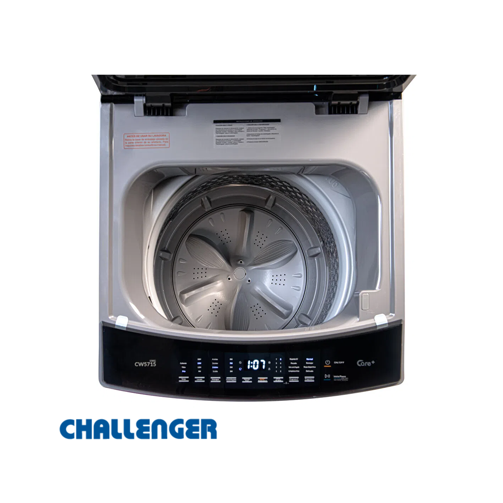 Lavadora Challenger 15 kgs 33 Lbs Digital Sin Agitador CW5715