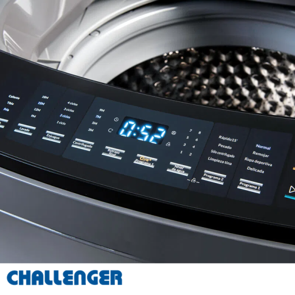 Lavadora Challenger 15 kgs 33 Lbs Digital Sin Agitador CW 5715 DG