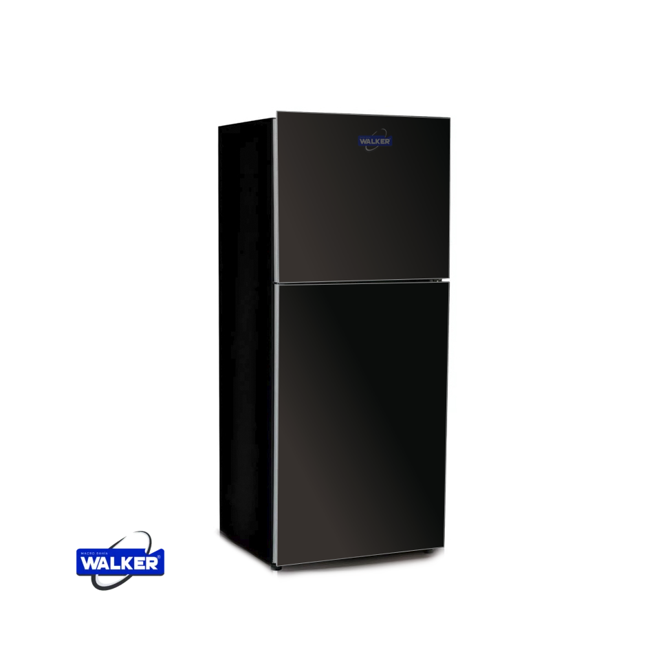 Minibar Walker Doble Puerta 108 Litros Vidrio Negro BCD-108R