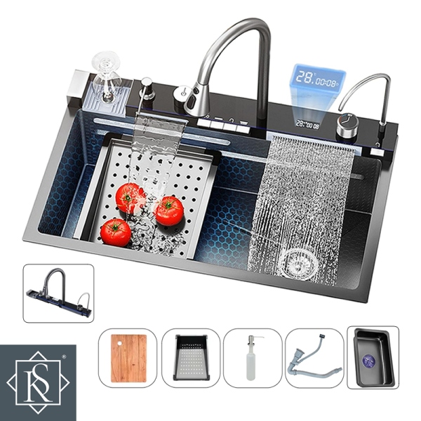 Fregadero Rock Stone de 1 Pozo Con Accesorios LUXE COMPLETO DIGIT