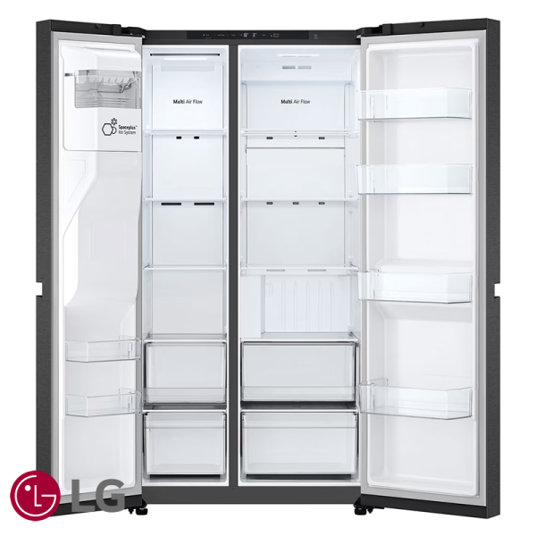 Refrigeradora LG Side by Side 679 Litros Matte Black Inverter VS25LQIK