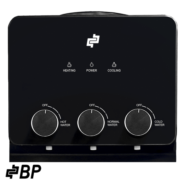 Dispensador de Agua BP 3 Llaves en Color Negro AQUALUXE