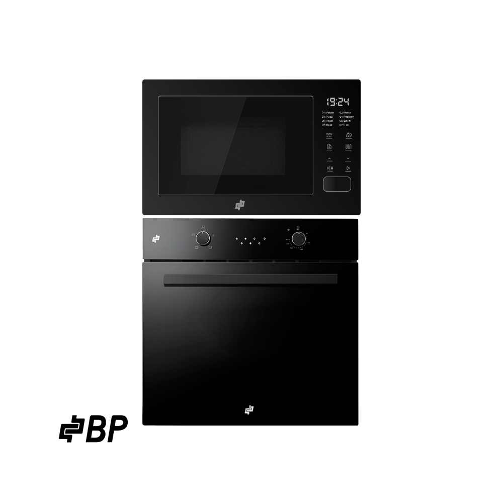 Combo BP Horno Eléctrico Convección 220v + Microondas Empotrable 110v de 60cm