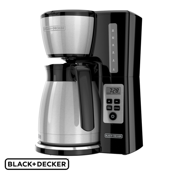 Cafetera Black+Decker Tecnología Vortex Para 12 Tazas CM2046S