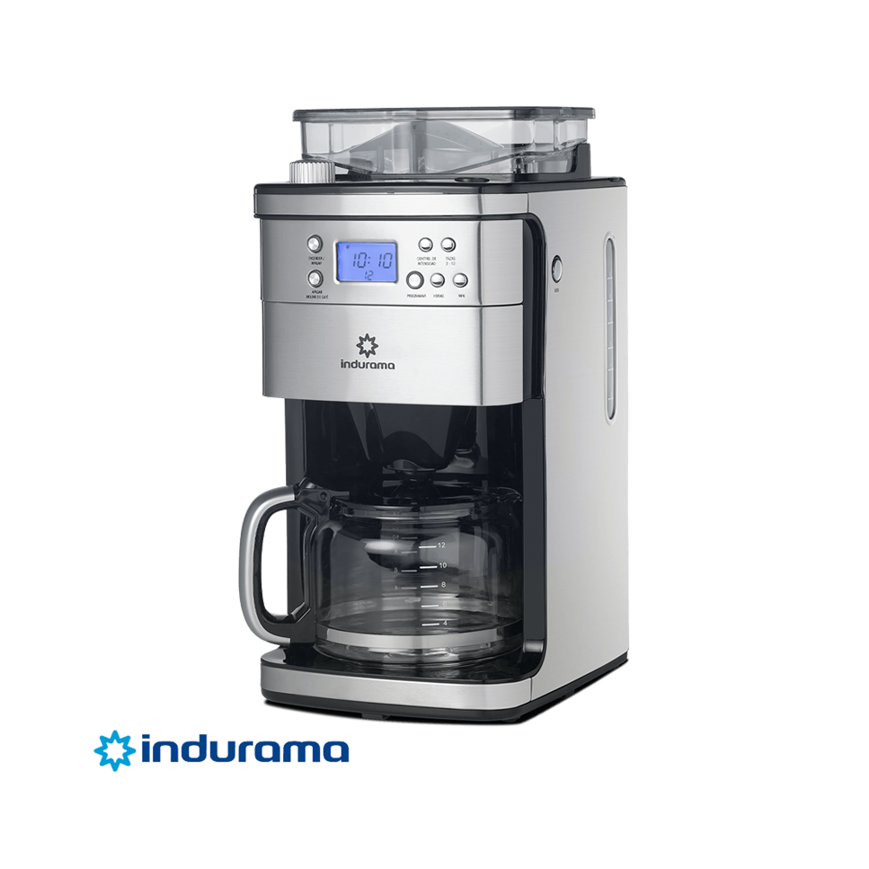 Cafetera Con Molino Indurama Para 12 Tazas MCI-CR