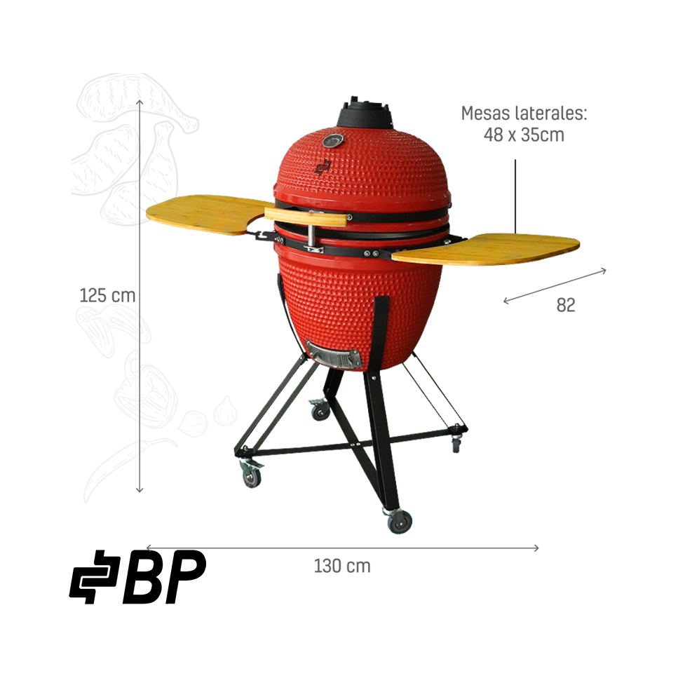 Parrilla Ahumadora de Carbón BP de Cerámica KAMADO-GRILL