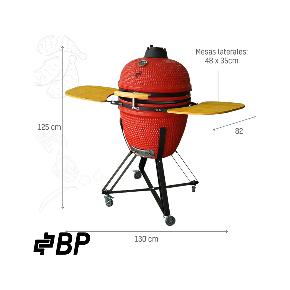Parrilla Ahumadora de Carbón BP de Cerámica KAMADO-GRILL