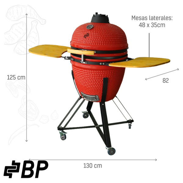 Parrilla Ahumadora de Carbón BP de Cerámica KAMADO-GRILL