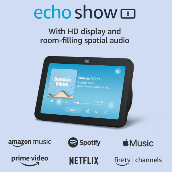 Amazon Alexa Negro Echo Show 8