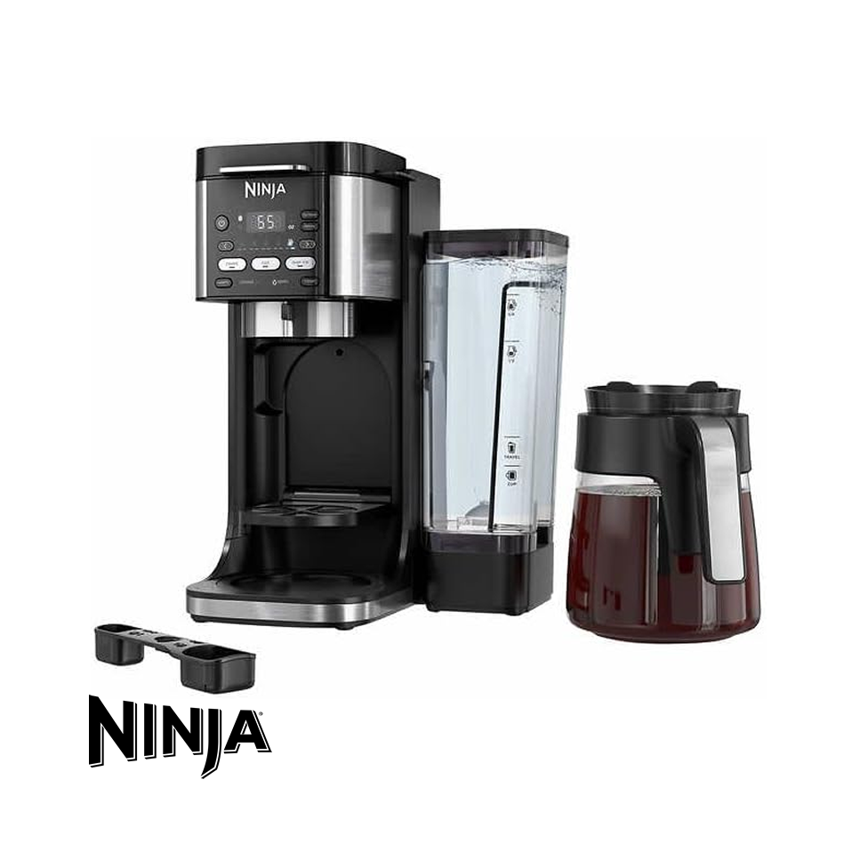 Cafetera NINJA Dual de 1.5 Litros con Jarra Cristal y Panel Digital CFP105CO
