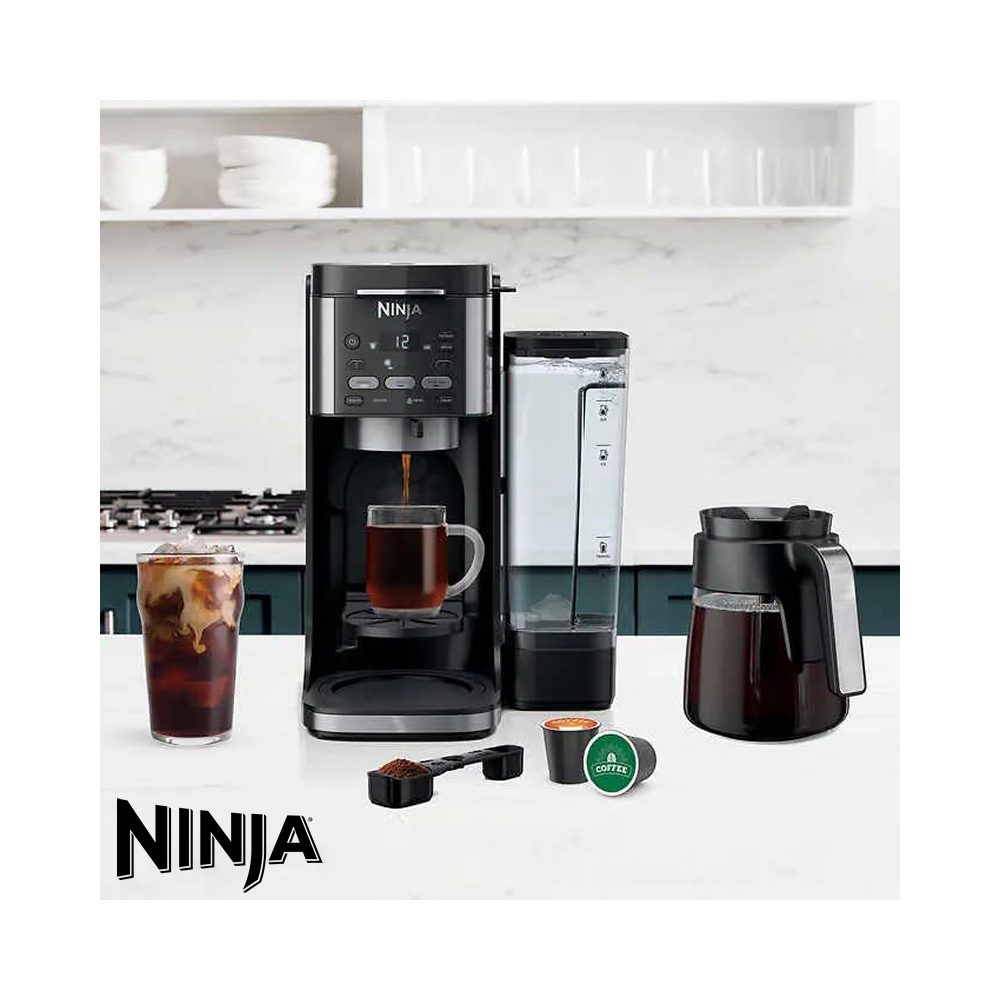 Cafetera NINJA Dual de 1.5 Litros con Jarra Cristal y Panel Digital CFP105CO