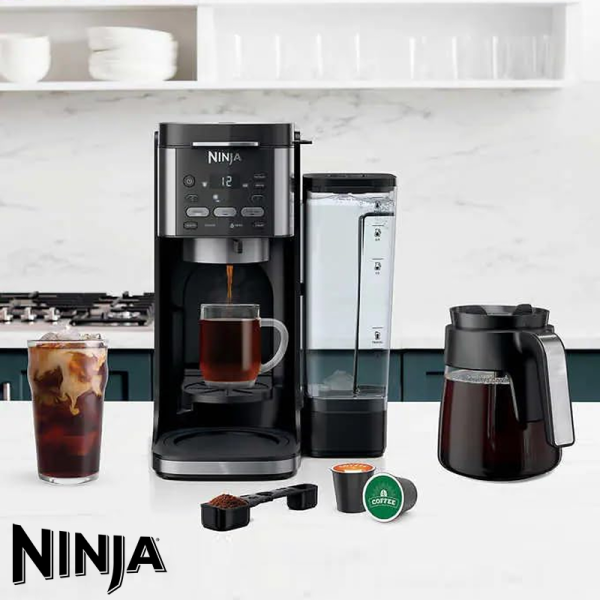 Cafetera NINJA Dual de 1.5 Litros con Jarra Cristal y Panel Digital CFP105CO