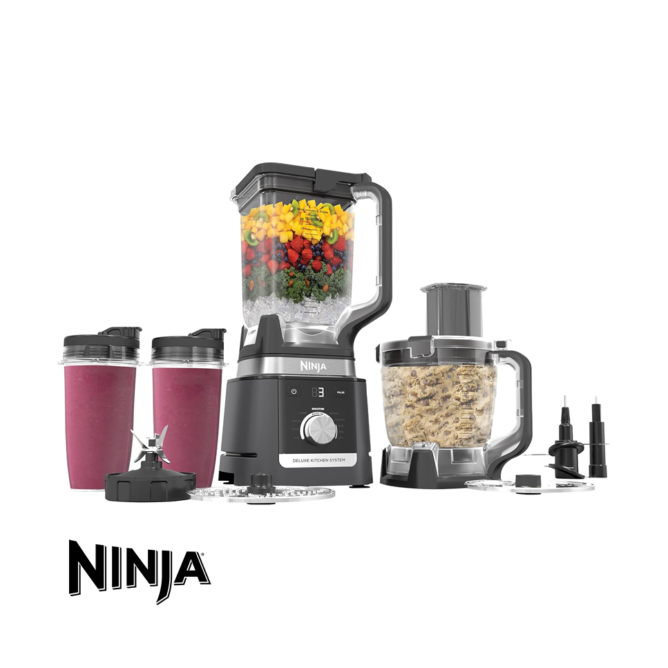Licuadora Ninja Deluxe Multifunción con Procesador de Alimentos 1600 Peak Watts CO905KS