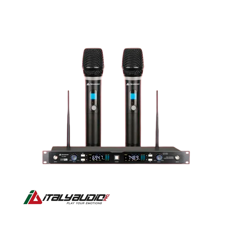 Sistema Micrófonos Inalámbricos Dobles Italy Audio ITL-820