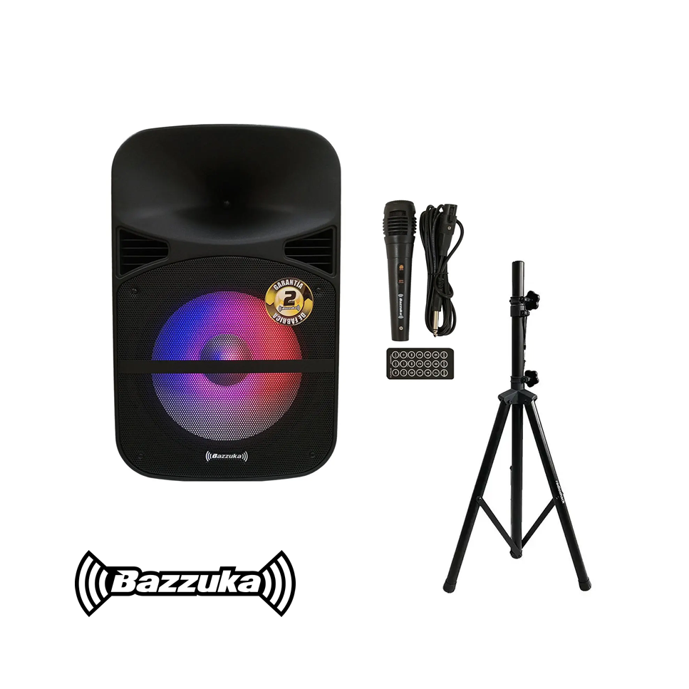 Parlante Bazzuka 60.000 Watts + Trípode + Micrófono L415
