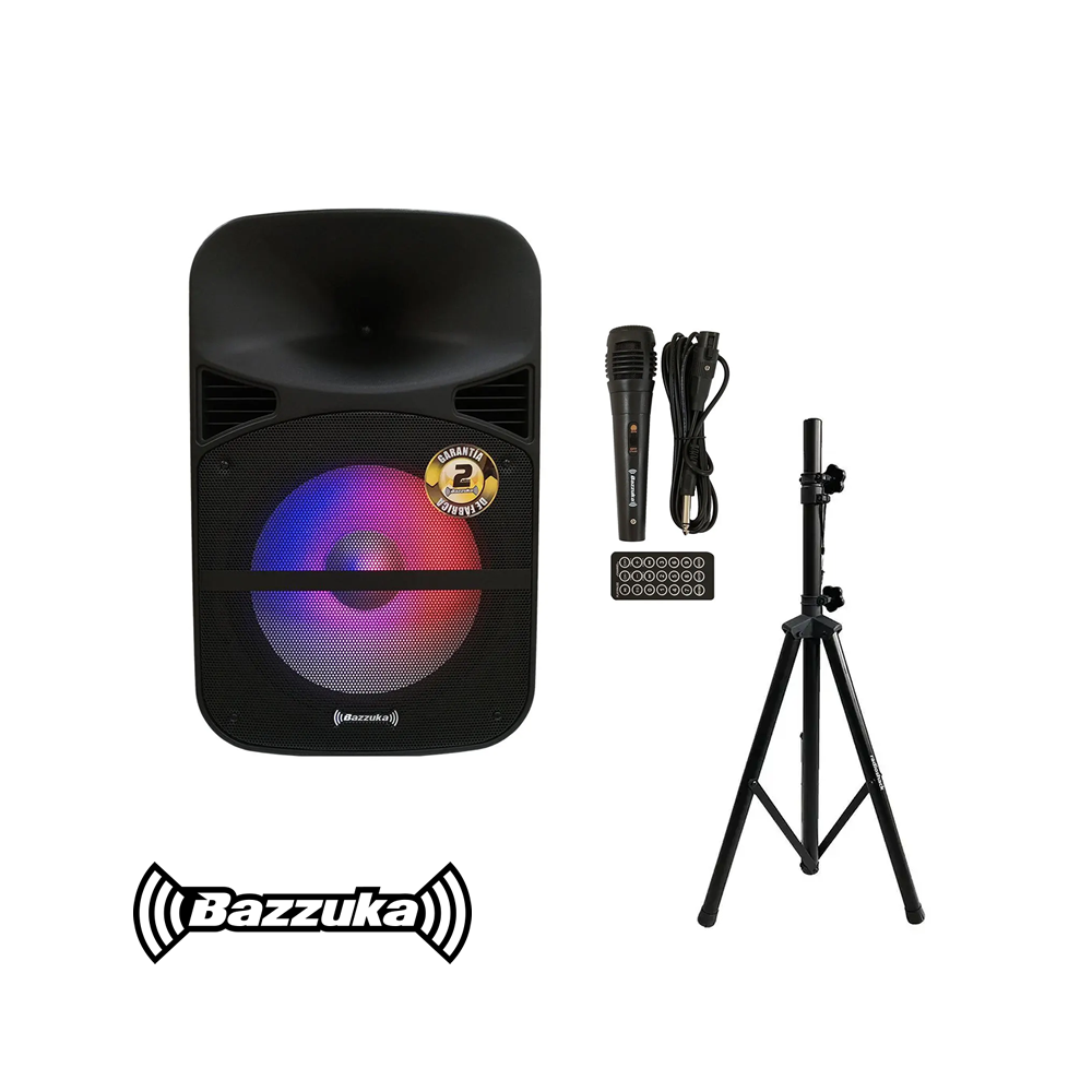Parlante Bazzuka 60.000 Watts + Trípode + Micrófono L415