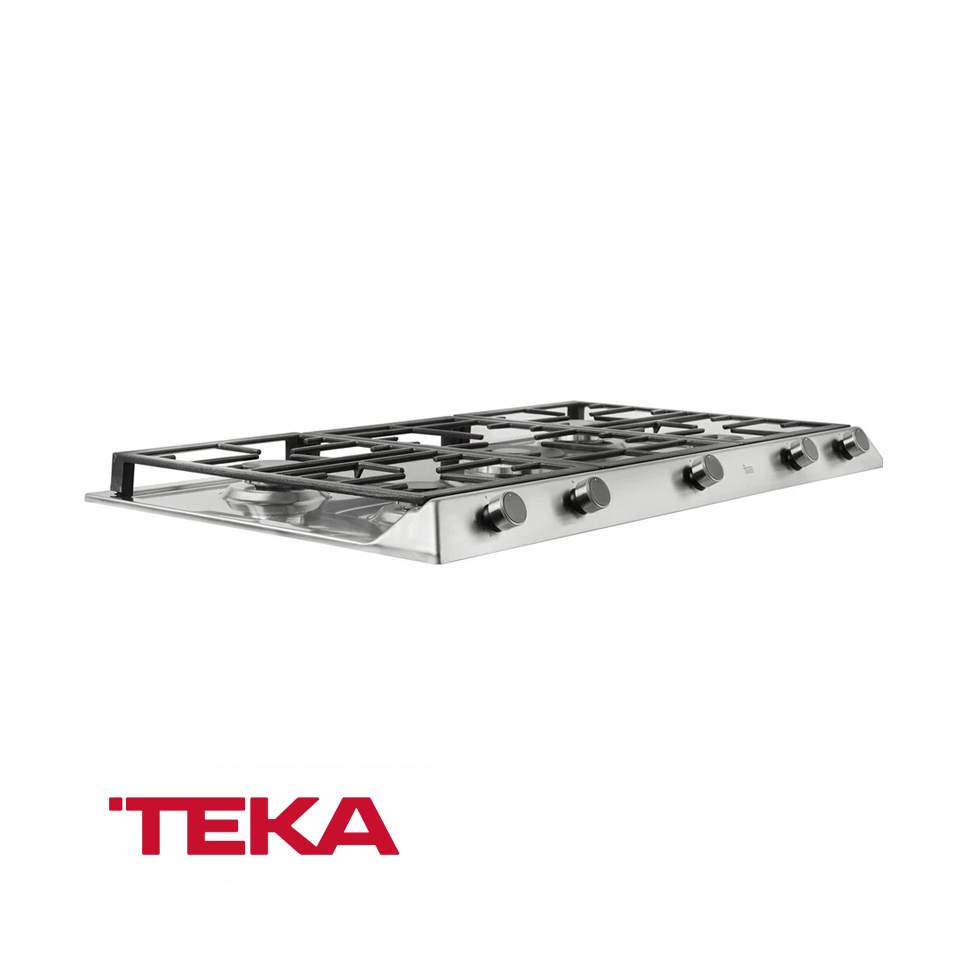 Encimera Teka de Gas Empotrable 5 Quemadores 86 cm Acero Inox EX 90.1 5G AI DR CI