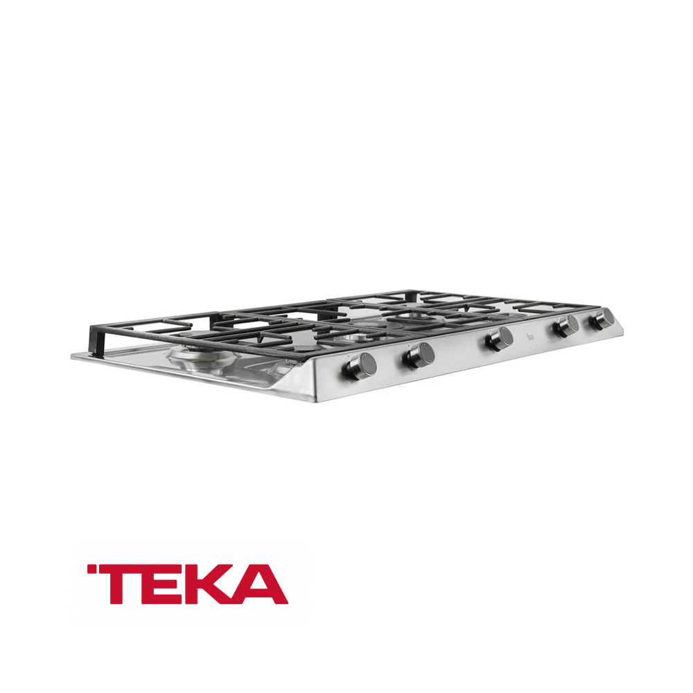 Encimera Teka de Gas Empotrable 5 Quemadores 86 cm Acero Inox EX 90.1 5G AI DR CI