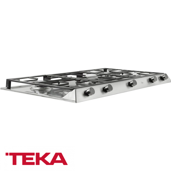 Encimera Teka de Gas Empotrable 5 Quemadores 86 cm Acero Inox EX 90.1 5G AI DR CI