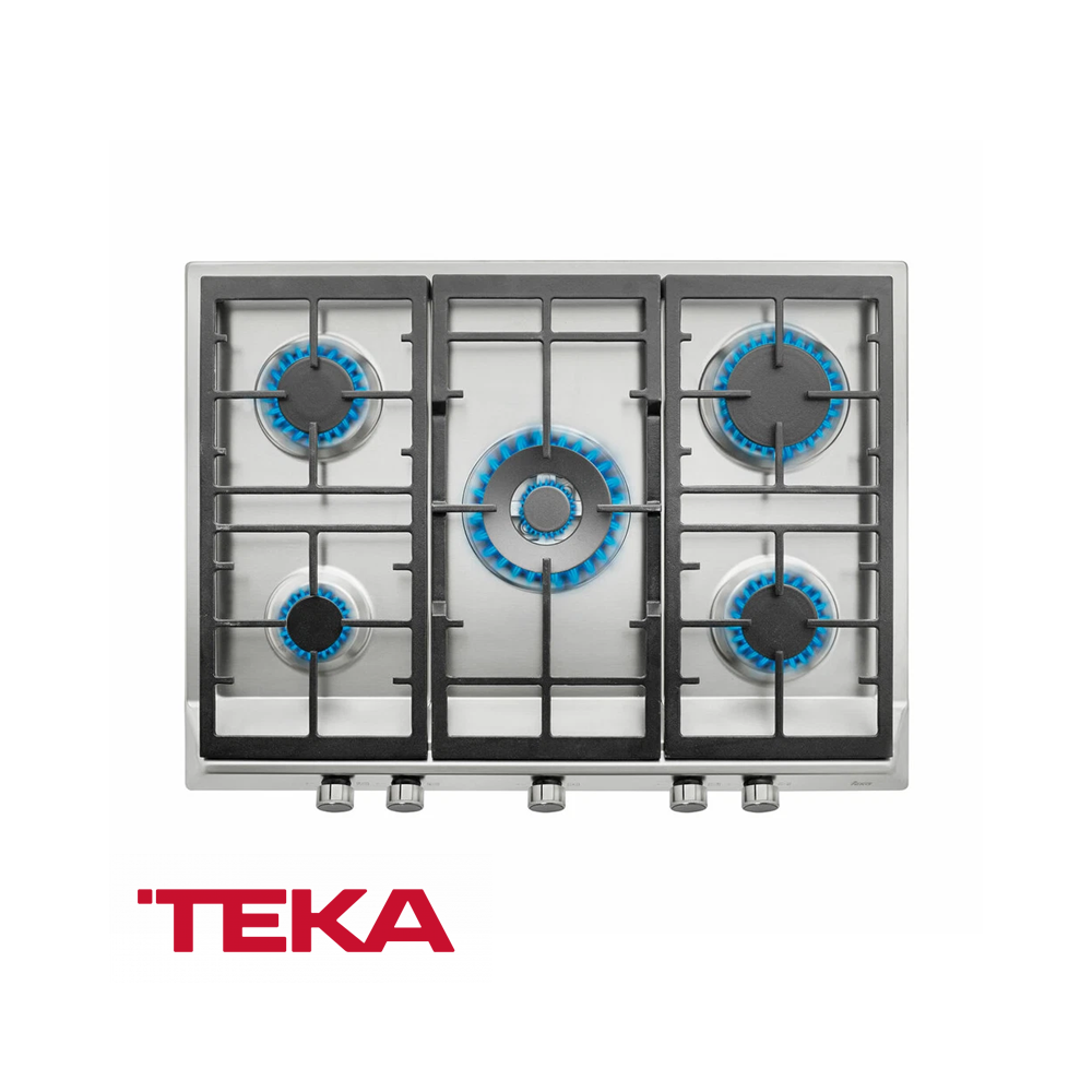 Encimera Teka de Gas Empotrable 5 Quemadores 68 cm Acero Inox EX 70.1 5G AI DR CI